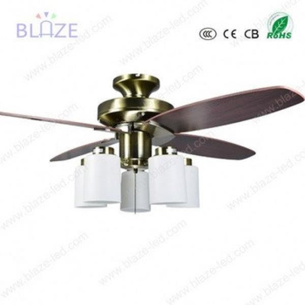 Low power consumption 42&quot; china national wooden blades industrial ceiling fan with led lights