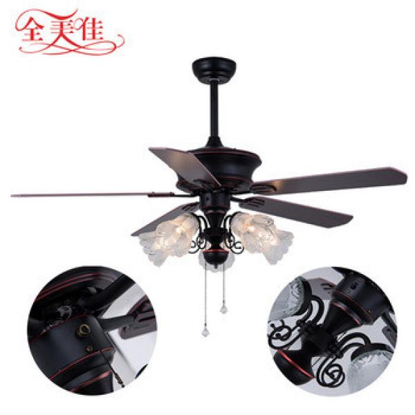 Zhongshan Led Lighting 5 Blades Customized Wooden Blades Remote Control Antique Air Cooling Ceiling Fan For Malaysia