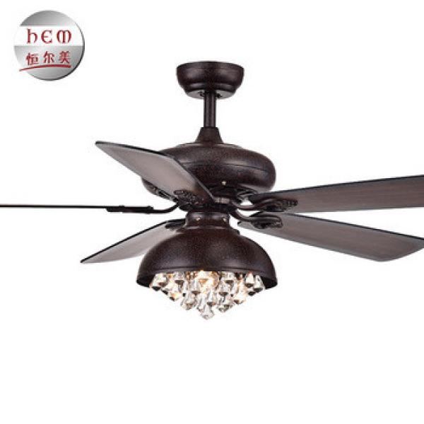 5 Blade Dc Motor Crystal Chandelier Ceiling Fan Ac Ceiling Fan With Light And Remote