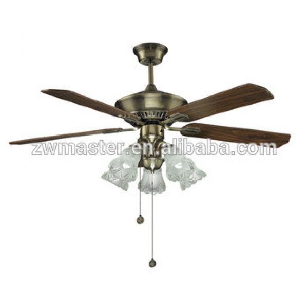 decorative CB CE 5 plywood blade cooling LED lights ceiling fan