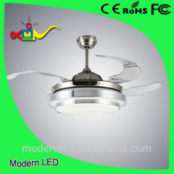 ceiling fan with LED light 42inch retractive blade