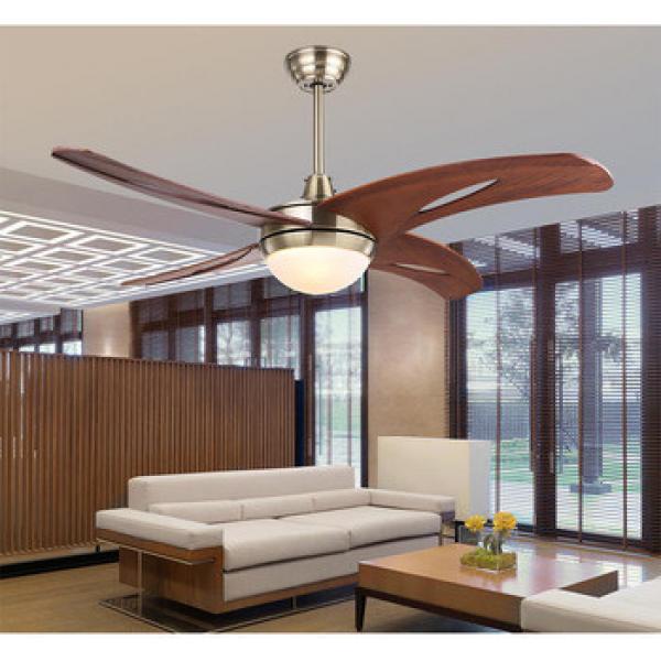 48&quot; wood blades High efficient ceiling fan with led light home decoration with remote control