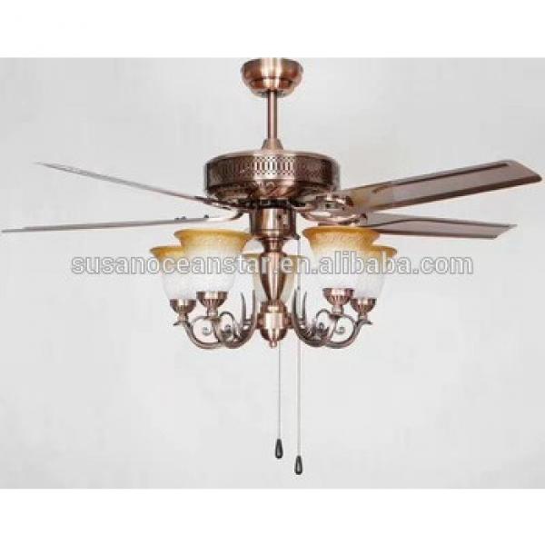 Custom made 36 inch wooden blades ceiling fan chandelier combo lighting