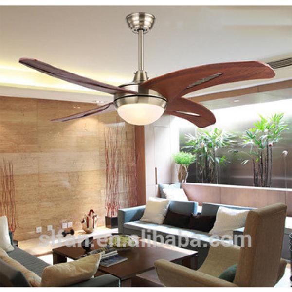 48 inch American village style ceiling fan with LED light indoor&amp;out door use wood blade
