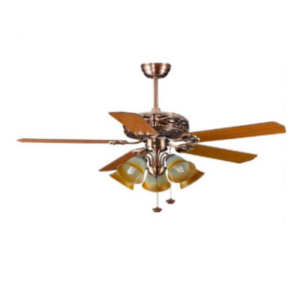 48 inch classis design decorative ceiling fan with lights energy saving 100v-240v AC/DC motor