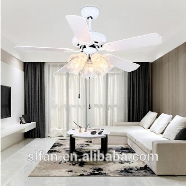 52&quot; flush mount hugger ceiling fan light with pull cord control