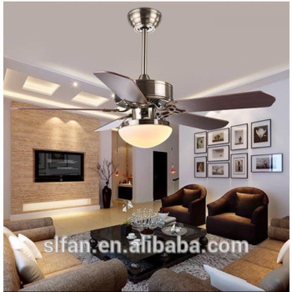 42&quot; bronze finish ceiling fan with single led light kit and 5pieces reversible wood blade,pull cord control
