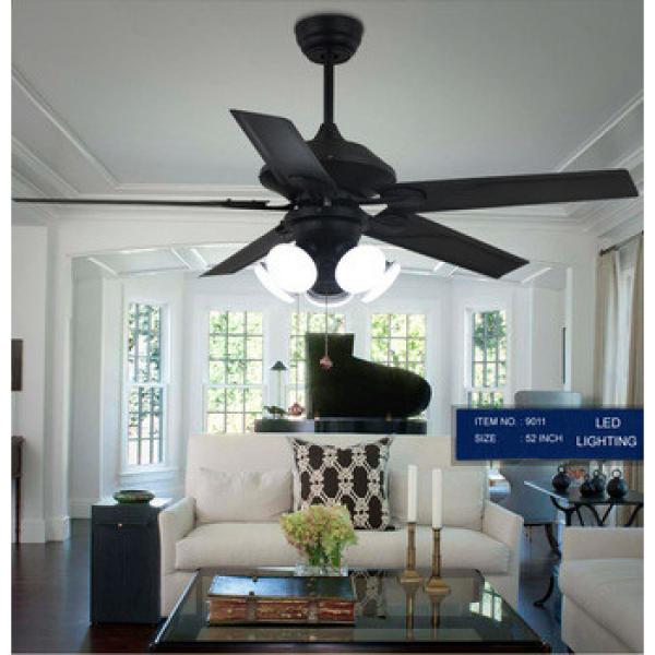 52 inch mushroom ceiling fan with 5 iron /wood blades and 5 light kit with acrylic lampshade+remote control