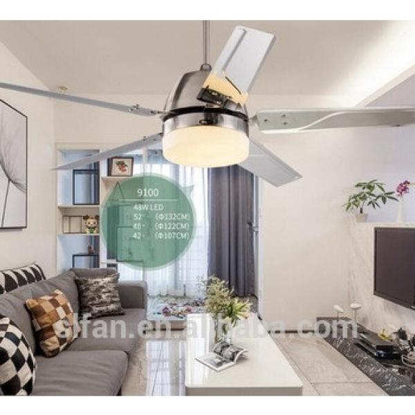 52&quot; ceiling fan white/silver iron blades and glass light kits for dining room modern style fancy fan