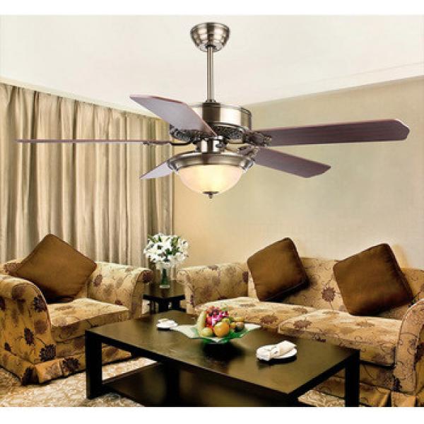 52 inch ceiling fan with LED light 5 pieces metal blade and glass cup led light,CE,UL approves