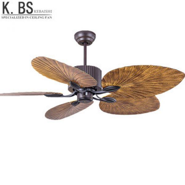 Air Conditioning Remote Control Ceiling Fan Wholesale Natural Style Fancy Palm Leaf With Light