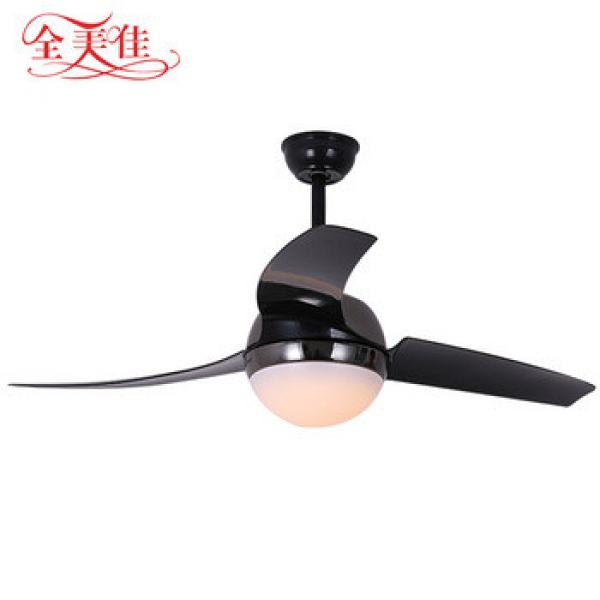 52 inch 3 blades simple black dc motor ceiling fan with lamp light
