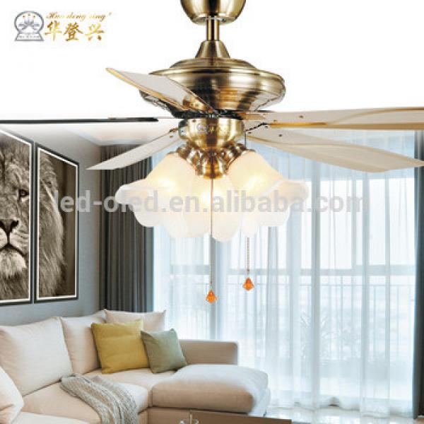 52&quot; American style ceiling fan with LED light and 4 pieces plastic blades,remote control