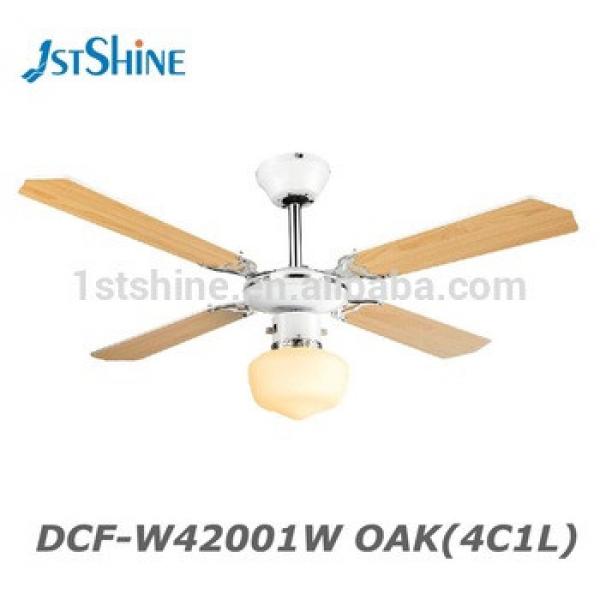 CE ROHS COC 52 Inch Decorative Ceiling Fan 4 MDF Blade 1 LED Light