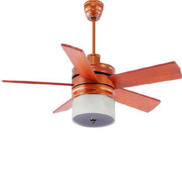 52 inch European style wood blade fancy ceiling fan with LED light kit remote control