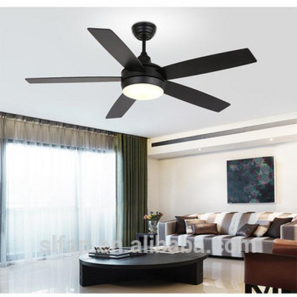 52&quot; LED ceiling fan Black/brown blades and glass light kits for dining room modern style fancy fan