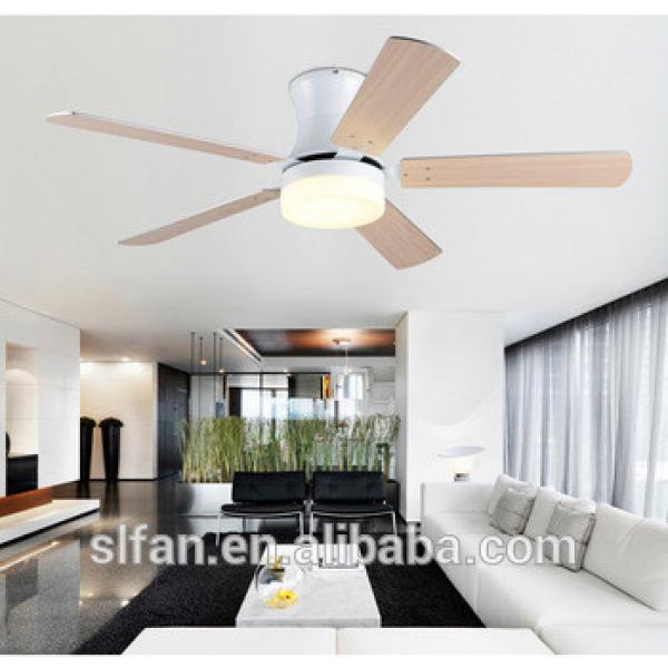 52&quot; low profile flush mount hugger ceiling fan light with remote control