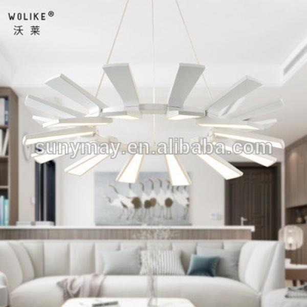 suspension lamp acrylic fan shape led pendant lighting mount fixtures
