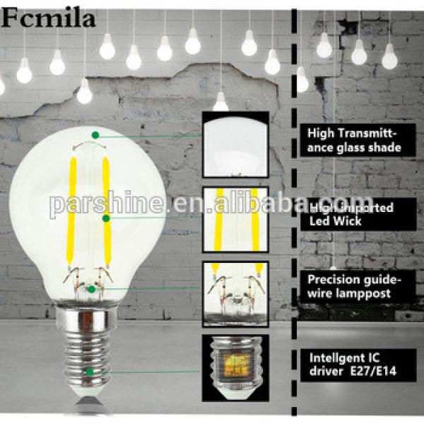 G45 LED Filament Bayonet Light Bulb 4W6W8W 220V LED G45 B22 E27 E14 Glass Edison Retro Bulb for Ceiling Fan Chandelier Crystal