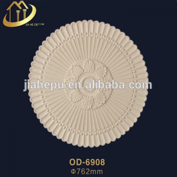 fans and ball with leaf design round decorative polyurethane /PU foam ceiling medallions for light /lam base panel and holder