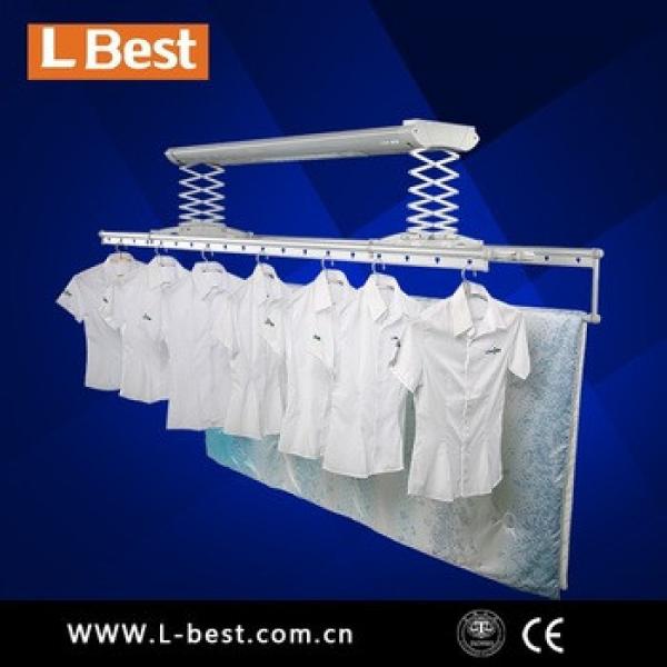 Electric aluminum arier rack with wireless remote controller and air-fan dryer