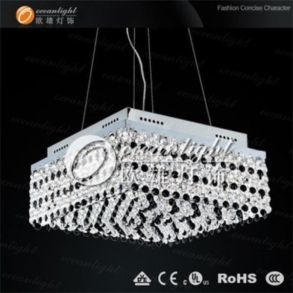 Ceiling fan crystal chandelier light, factory-outlet crystal chandelier light, modern oval crystal chandelier OM88009-L35X3