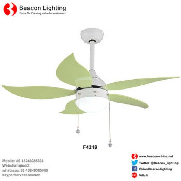 New Design good quality 42&quot; Kid`s style ceiling fan lighting with glass shade E27 for Child room Factory wholesales
