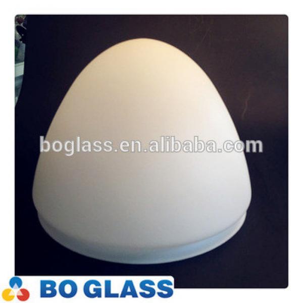 Hot sale modern large opening opal white glass shade for ceiling fan in high quality