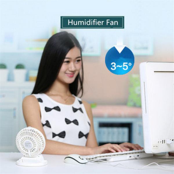 Portable air cooling fan with water mist, wholesale water mist fan, table fan