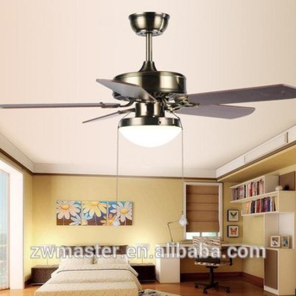 home appliance air cooling LED fan antique brass 5 wooden blades bldc ceiling fan
