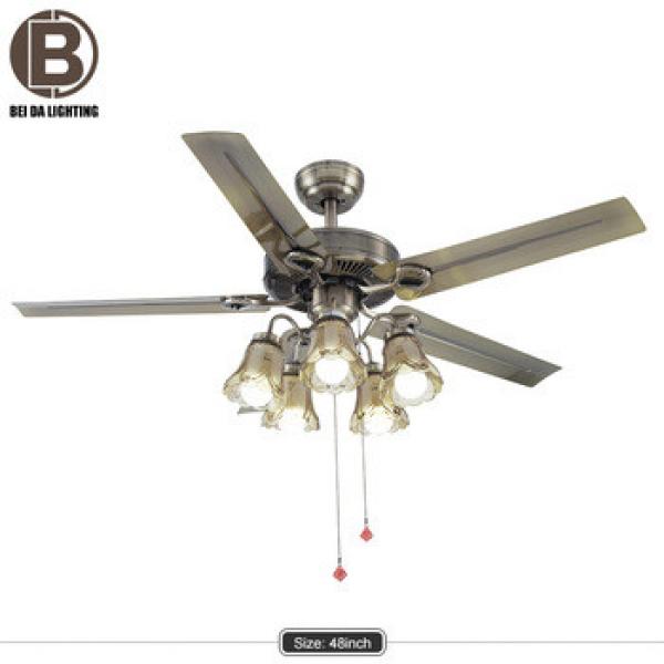 Industrial Ceiling Fan Lamp Fan Light Simple Wooded Home Indoor Lighting Fan
