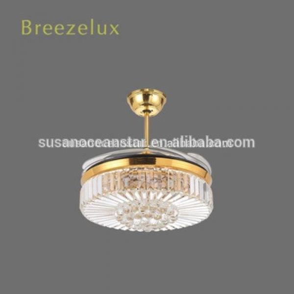 Popular size 42inches crystal invisible ceiling fan lights for Holiday decorative