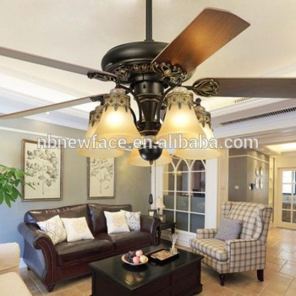 China Factory Fancy Ceiling Fan With Light Chandelier
