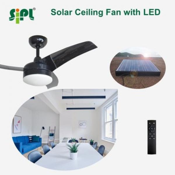 Non electric 42&#39;&#39; good quality remote control dc motor 35W solar powered ceiling fan with led light