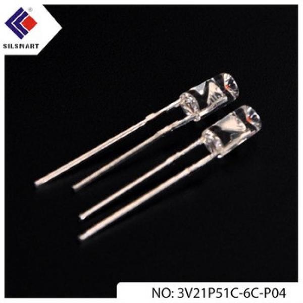 F5 tri-color red green blue 3mm white 3.0-3.6v round led light-emitting diode for ceiling fan with light